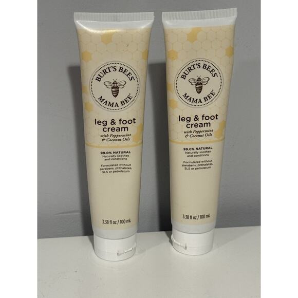 Burt's Bees Other - 2 - Burt's Bees Mama Bee Leg & Foot Cream with Peppermint Oil 3.38 New/Sealed